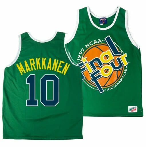 Arizona Wildcats Lauri Markkanen Jersey #10 1997 NCAA Champions Final Four Green