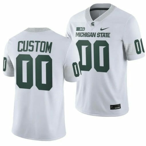 Custom Michigan State Jersey Name and Number College Football White 2023 Game