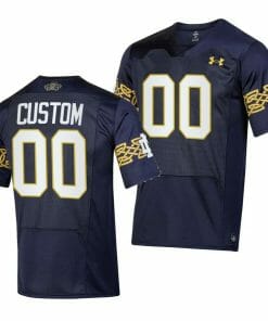 Custom Notre Dame Jersey Name and Number College Football 2023 Aer Lingus Classic Navy