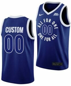 Custom Xavier Musketeers Jersey Name and Number NCAA Basketball All For One Blue