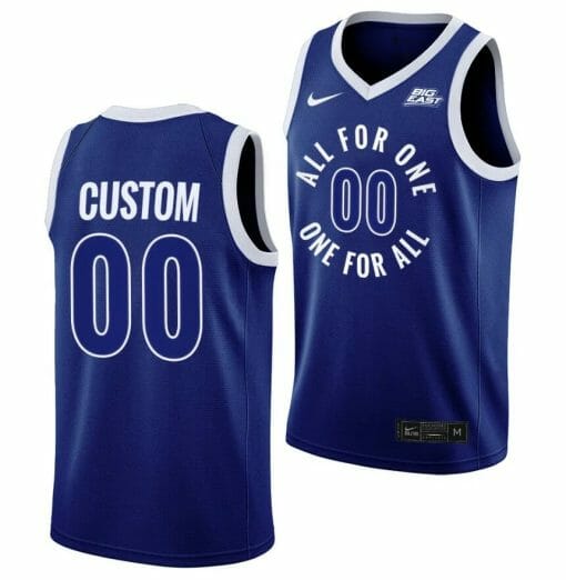 Custom Xavier Musketeers Jersey Name and Number NCAA Basketball All For One Blue