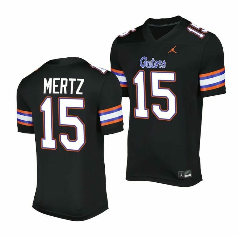 Florida Gators Graham Mertz Jersey #15 Alternate Game Black 2023 Salute To Service Uniform
