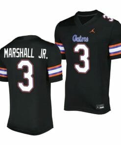 Florida Gators Jason Marshall Jr Jersey #3 Alternate Game Black 2023 Salute To Service Uniform