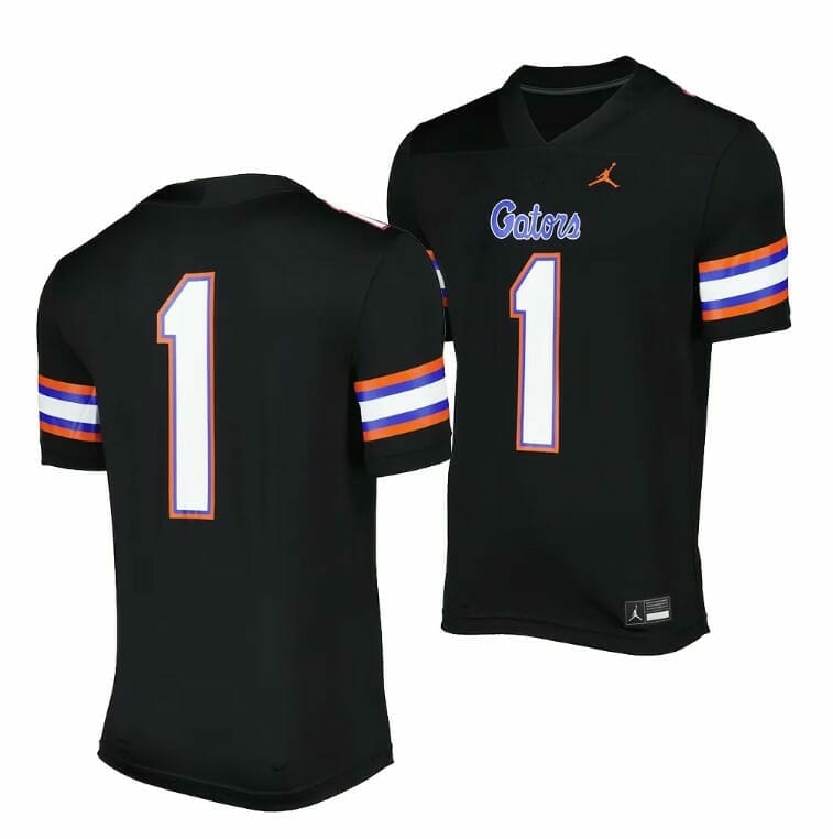 Florida Gators Jersey #1 Alternate Game Black College Football