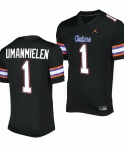 Florida Gators Princely Umanmielen Jersey #1 Alternate Game Black 2023 Salute To Service Uniform
