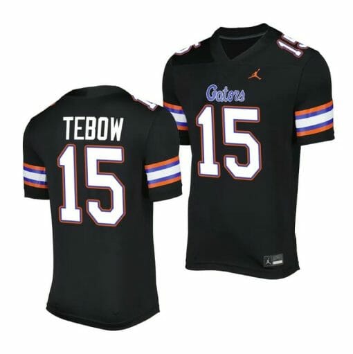 Florida Gators Tim Tebow Jersey #15 Alternate Game Black 2023 Salute To Service Uniform