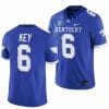 Kentucky Wildcats Dane Key Jersey 6 NCAA Football 2023 Game Home Blue
