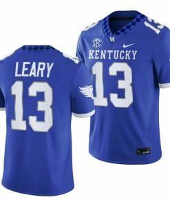 Kentucky Wildcats Devin Leary Jersey #13 NCAA Football 2023 Game Home Blue