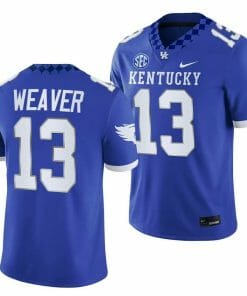 Kentucky Wildcats JJ Weaver Jersey #13 NCAA Football 2023 Game Home Blue