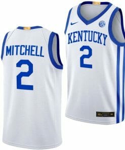 Kentucky Wildcats Tre Mitchell Jersey #2 College Basketball White 2022-23