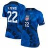 Kristie Mewis Jersey USWNT 2022 23 Away Breathe Stadium Replica Blue 1