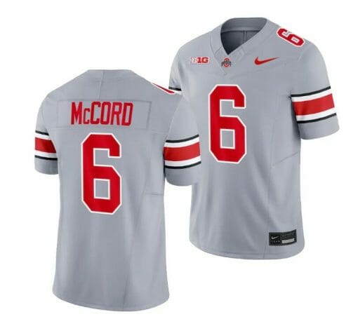 Kyle McCord Jersey Ohio State Buckeyes #6 2023 Alternate Gray Limited Football