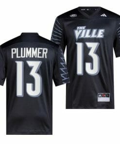 Louisville Cardinals Jack Plummer Jersey #13 College Football 2023 Premier Black