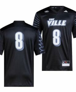 Louisville Cardinals Jersey #8 College Football 2023 Premier Black