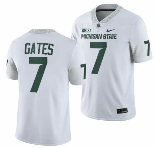 Michigan State Spartans Antonio Gates Jersey #7 College Football White 2023 Game