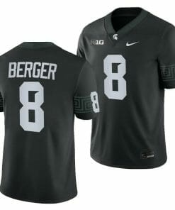 Michigan State Spartans Jalen Berger Jersey #8 College Football Black 2023 Game