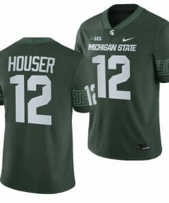 Michigan State Spartans Katin Houser Jersey #12 College Football Green 2023 Game