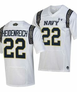 Navy Midshipmen Eli Heidenreich Jersey #22 College Football 2023 Aer Lingus Classic White Replica