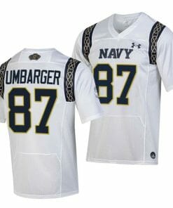 Navy Midshipmen Jayden Umbarger Jersey #87 College Football 2023 Aer Lingus Classic White Replica