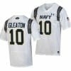 Navy Midshipmen Tedros Gleaton Jersey 10 College Football 2023 Aer Lingus Classic White Replica