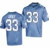 North Carolina Tar Heels Cedric Gray Jersey 33 College Football 2023 Replica Blue