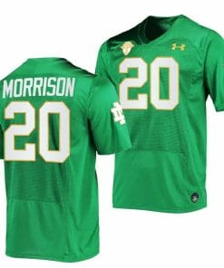 Notre Dame Fighting Irish Benjamin Morrison Jersey #20 College Football Kelly Green 2023