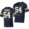 Notre Dame Fighting Irish Blake Fisher Jersey 54 College Football 2023 Aer Lingus Classic Navy