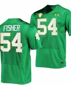 Notre Dame Fighting Irish Blake Fisher Jersey #54 College Football Kelly Green 2023