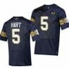 Notre Dame Fighting Irish Cam Hart Jersey 5 College Football 2023 Aer Lingus Classic Navy