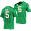 Notre Dame Fighting Irish Cam Hart Jersey 5 College Football Kelly Green 2023