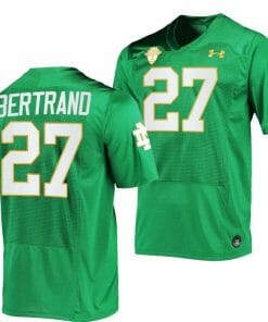 Notre Dame Fighting Irish JD Bertrand Jersey #27 College Football Kelly Green 2023