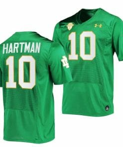 Notre Dame Fighting Irish Sam Hartman Jersey #10 College Football Kelly Green 2023