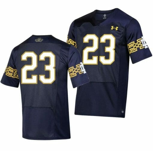 Notre Dame Jersey #23 College Football 2023 Aer Lingus Classic Navy
