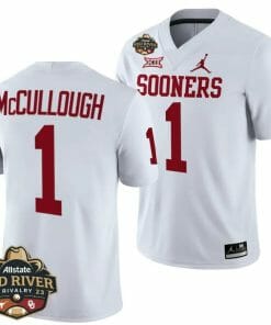 Oklahoma Sooners Dasan McCullough Jersey #1 2023 Allstate Red River Rivalry White Football