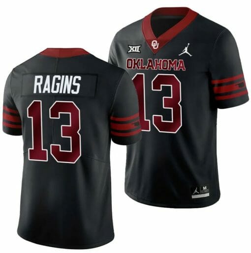 Oklahoma Sooners Zion Ragins Jersey #13 Alternate Game Anthracite Football