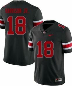 Ohio State Buckeyes #18 Marvin Harrison Jr Jersey Blackout NCAA Football