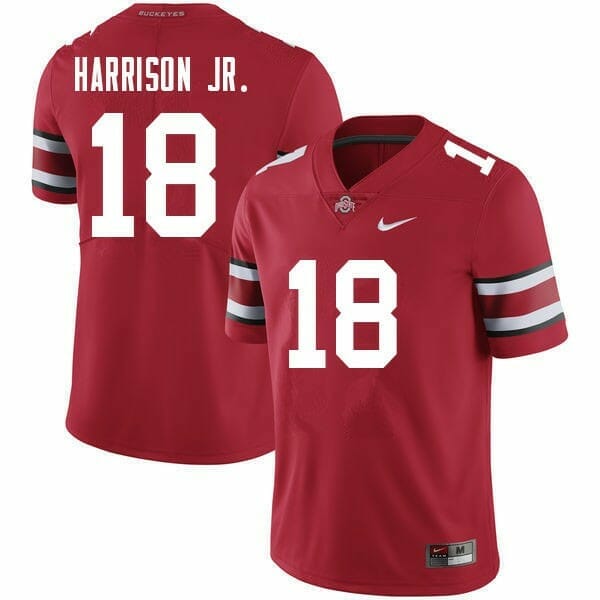 Ohio State Buckeyes #18 Marvin Harrison Jr Jersey Red Alumni NCAA Football
