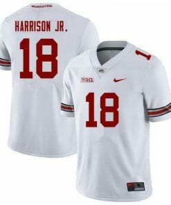 Ohio State Buckeyes #18 Marvin Harrison Jr Jersey White NCAA Football