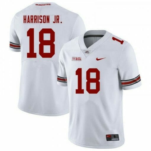 Ohio State Buckeyes #18 Marvin Harrison Jr Jersey White NCAA Football