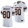 Oklahoma State Cowboys Brennan Presley Jersey 80 College Football 2023 Game White