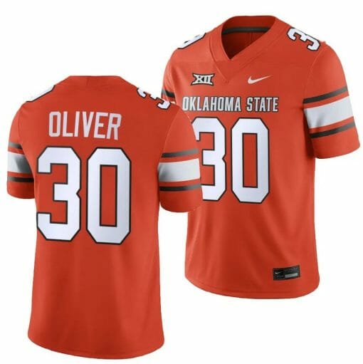Oklahoma State Cowboys Collin Oliver Jersey #30 College Football 2023 Game Orange