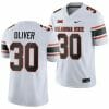 Oklahoma State Cowboys Collin Oliver Jersey 30 College Football 2023 Game White
