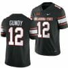 Oklahoma State Cowboys Gunnar Gundy Jersey 12 College Football 2023 Game Black