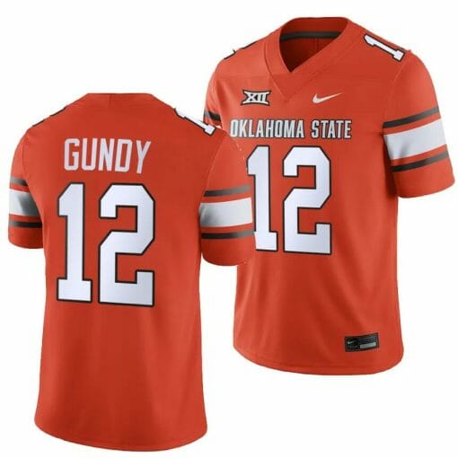 Oklahoma State Cowboys Gunnar Gundy Jersey #12 College Football 2023 Game Orange