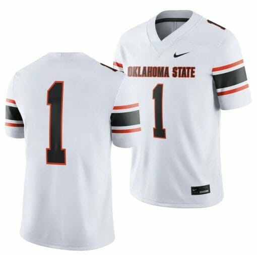 Oklahoma State Cowboys Jersey #1 College Football 2023 Game White