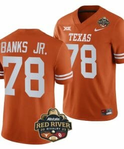 Texas Longhorns Kelvin Banks Jr Jersey #78 2023 Allstate Red River Rivalry Orange Football