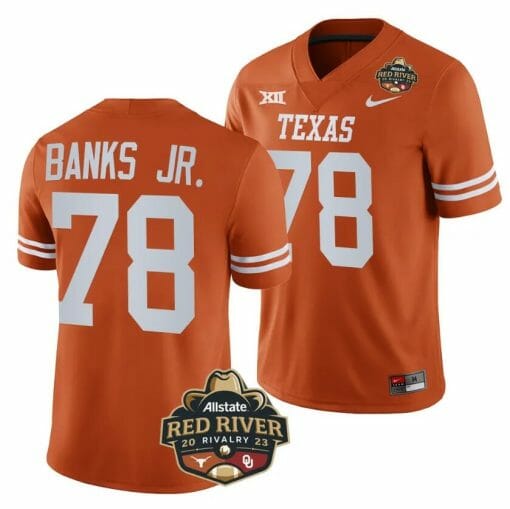 Texas Longhorns Kelvin Banks Jr Jersey #78 2023 Allstate Red River Rivalry Orange Football