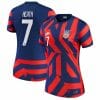 Tobin Heath Jersey Team USA 2021 22 Away Vapor Match Blue