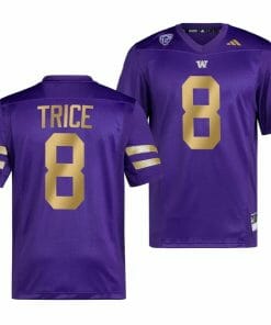 Washington Huskies Bralen Trice Jersey #8 College Football Premier Purple