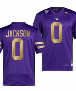Washington Huskies Giles Jackson Jersey #0 College Football Premier Purple